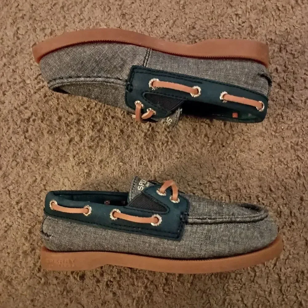 Sperry A/O Casual Boat Shoe Loafer Boys Toddler Size 10 M Chambray PRE-OWNED